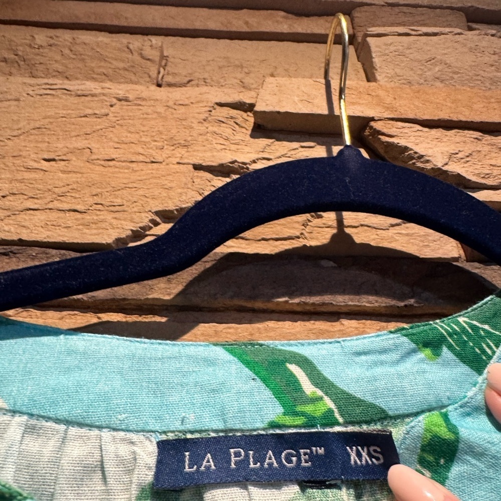 LA PLAGE
Maye Dress - Jungle Vines - Sky Blue & Greens Size XXS - Picture 6 of 8